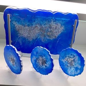 4 pcs handmade, one of a kind serving set